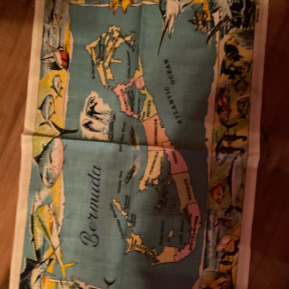 Bermuda Map Kitchen Towel - Picture 4 of 4
